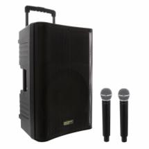 Enceinte Conférence sur batterie + 2 micros Sans fil 