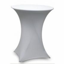 Pack Table Mange-Debout Ø 84 cm + Housse extensible Blanche