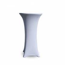 Housse extensible blanche pour table mange-debout Ø 60 cm