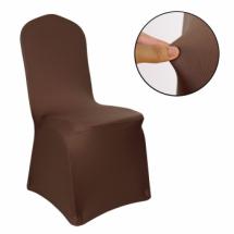 EX----------------Housse de chaise extensible Marron Chocolat 