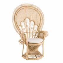 Fauteuil Emmanuelle en Rotin verni 