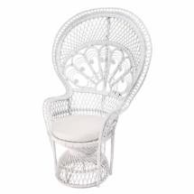 Fauteuil Emmanuelle en Rotin Blanc 