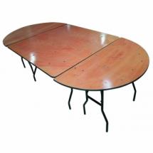 Ensemble table d'honneur ovale : 122 x 244 cm - 8 invités